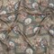 RADYAN; 1 Yard Olive Blue Pink Flowers Frames Silk Chiffon 45 inch Width; Category:Chiffon; Image:2